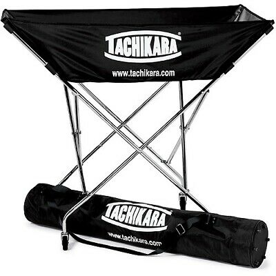 (black) - Tachikara Collapsible Hammock Ball Cart with Nylon Carry Bag