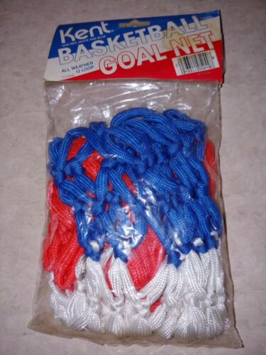 Vintage 1970's Kent Basketball Goal Net red white blue NOS all weather ABA NBA