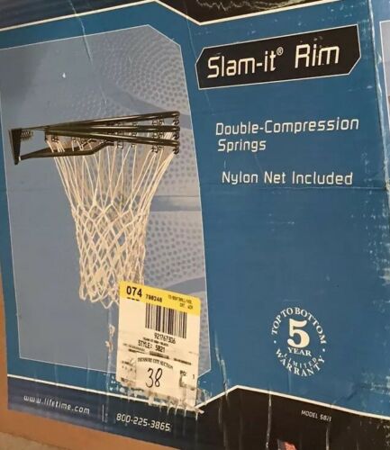 Brand New Lifetime Durable Black Basketball Slam-It Rim Hoop, 18 In.