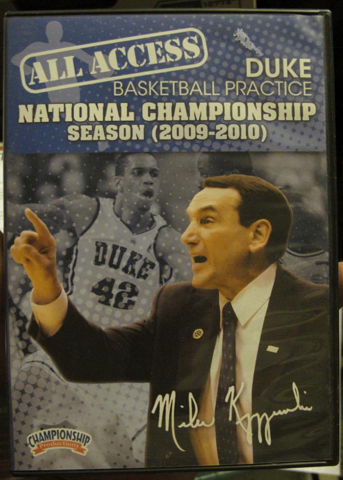 All Access Basketball Practice with Mike Krzyzewski Coach K Duke Blue Devils DVD
