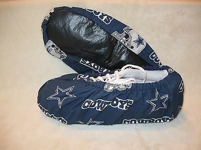 NFL (Cowboys). bowling shoe cover. Men's size 10-12. Cotton, lined, vinyl soles