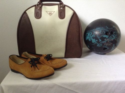 Vintage Amf Bowling Bag Women's Ball Shoes Ebonite Brunswick