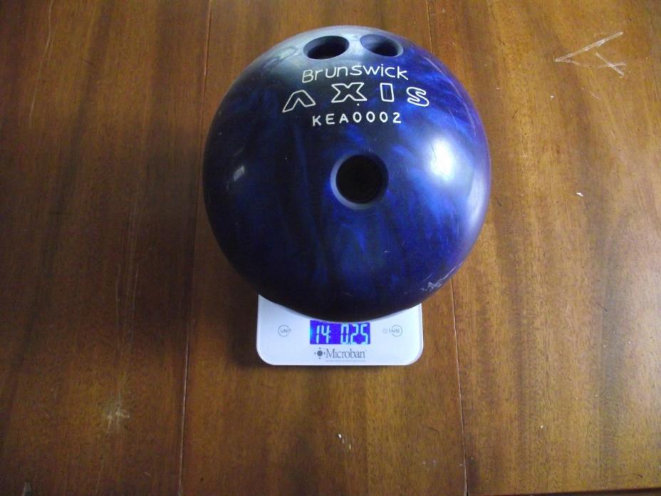 SALE vintage Brunswick Axis Blue 14lb Bowling Ball