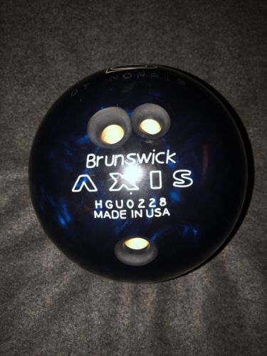 Vintage Brunswick Axis Blue 14lb Bowling Ball