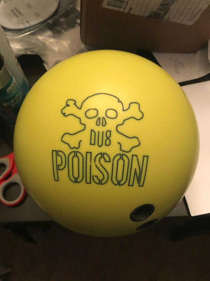 DV8 Poison Bowling Ball 14 lb Drilled, Never Thrown, Turbo Switch