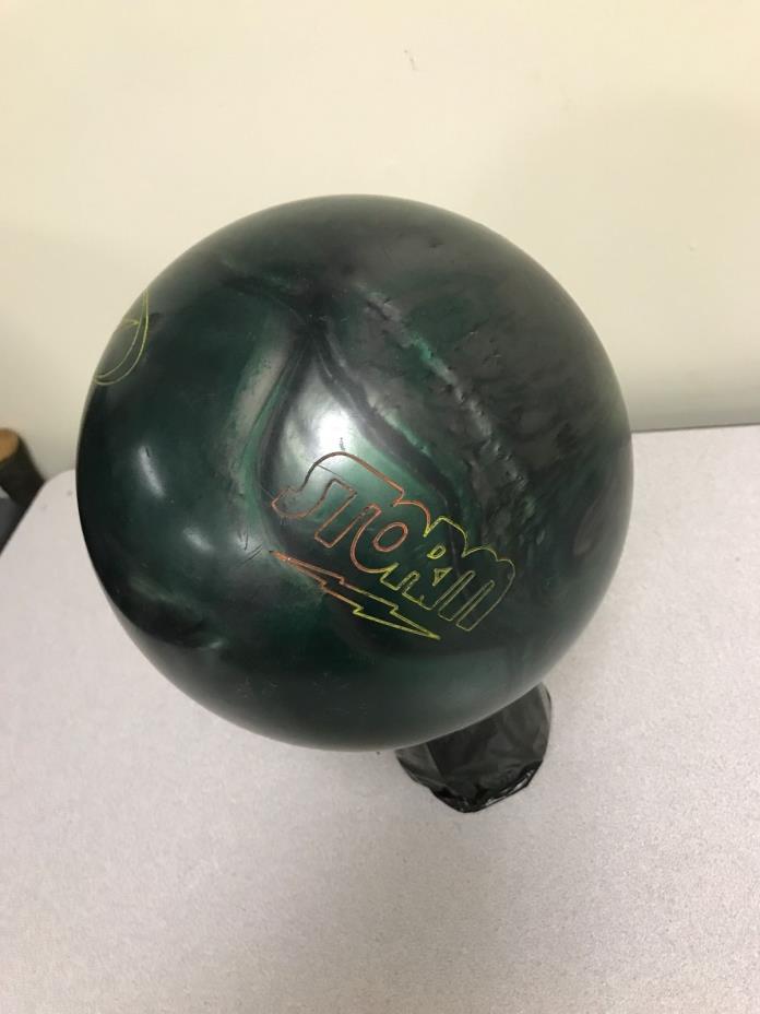 Storm Spit Fire Green Drilled Bowling Ball - 15 lb 1.16 oz actual