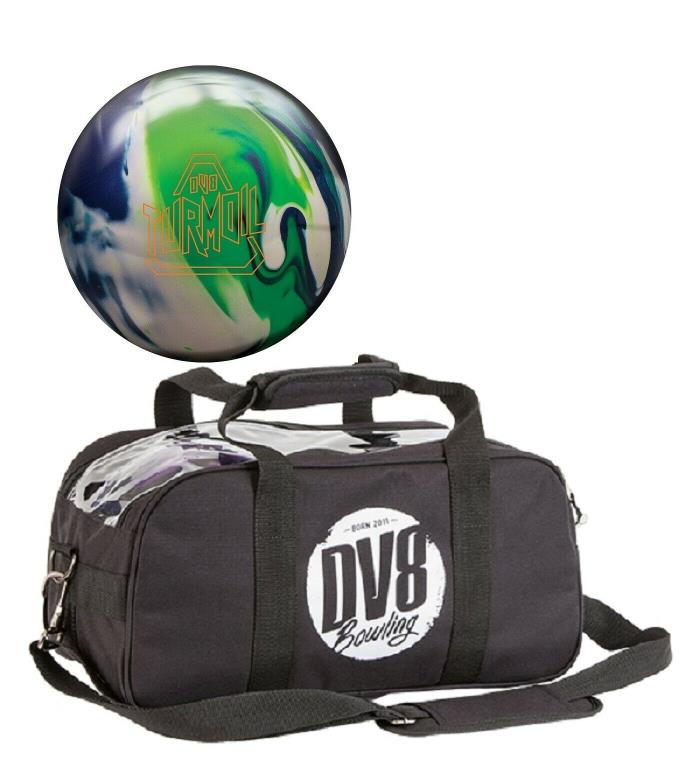 16lb DV8 Turmoil Hybrid Reactive Bowling Balls & Matching DV8 2 Ball Tote Bag