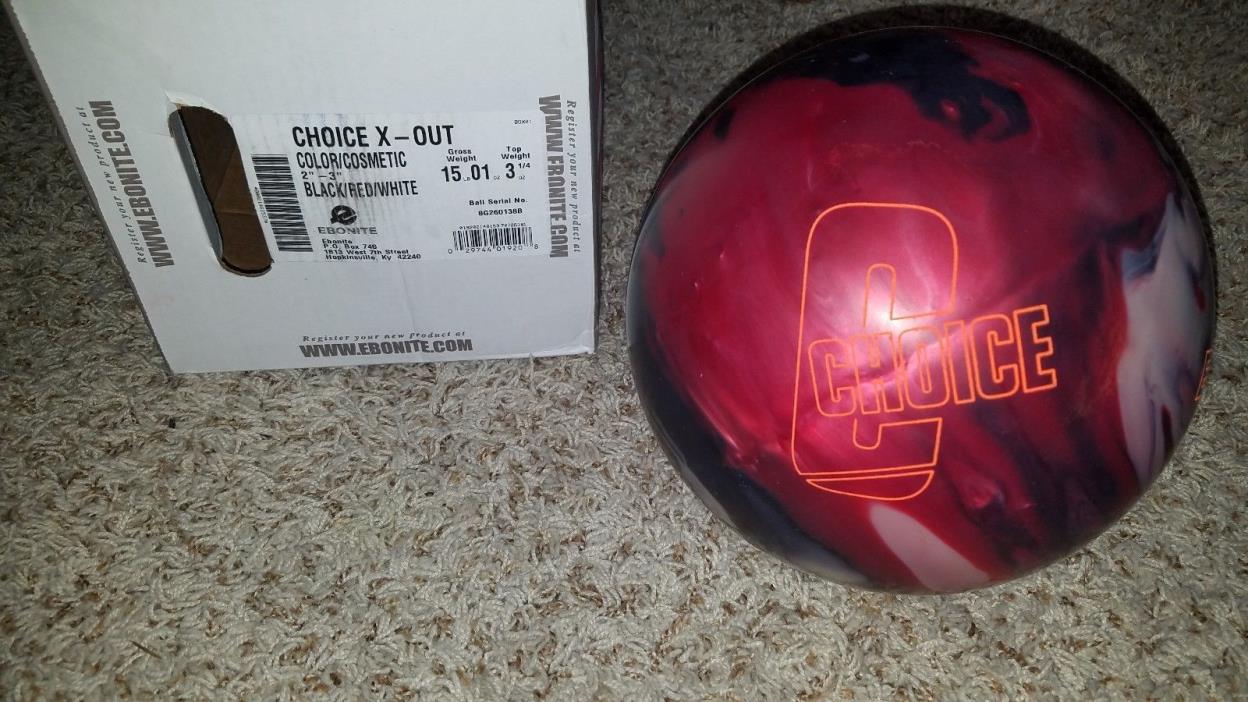 Ebonite Choice X-Out/2nd Bowling Ball 15 Pounds | Color/Cosmetic Blem | 2-3