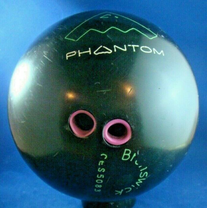 Brunswick Phantom Black bowling ball with vintage leather bag, rules  2004/2005