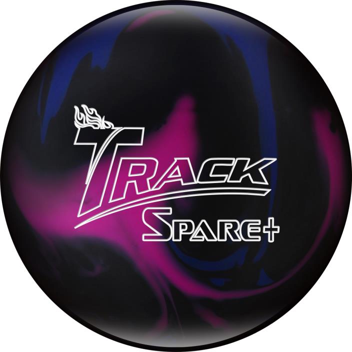 14lb Track Spare + Polyester Bowling Ball Purple/Blue/Black Ideal Dry Lane Ball