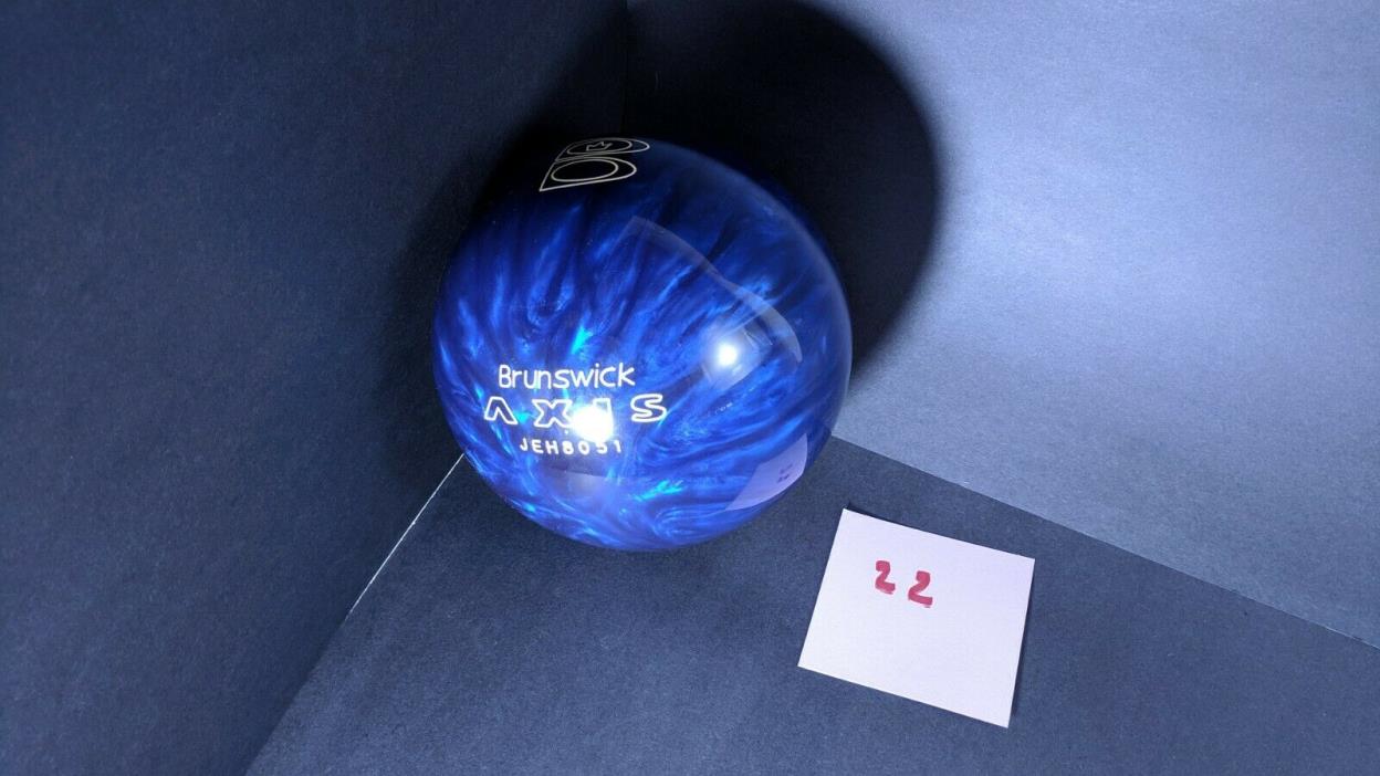 NEW Brunswick Axis 10LB Undrilled Bowling Ball Blue Swirl