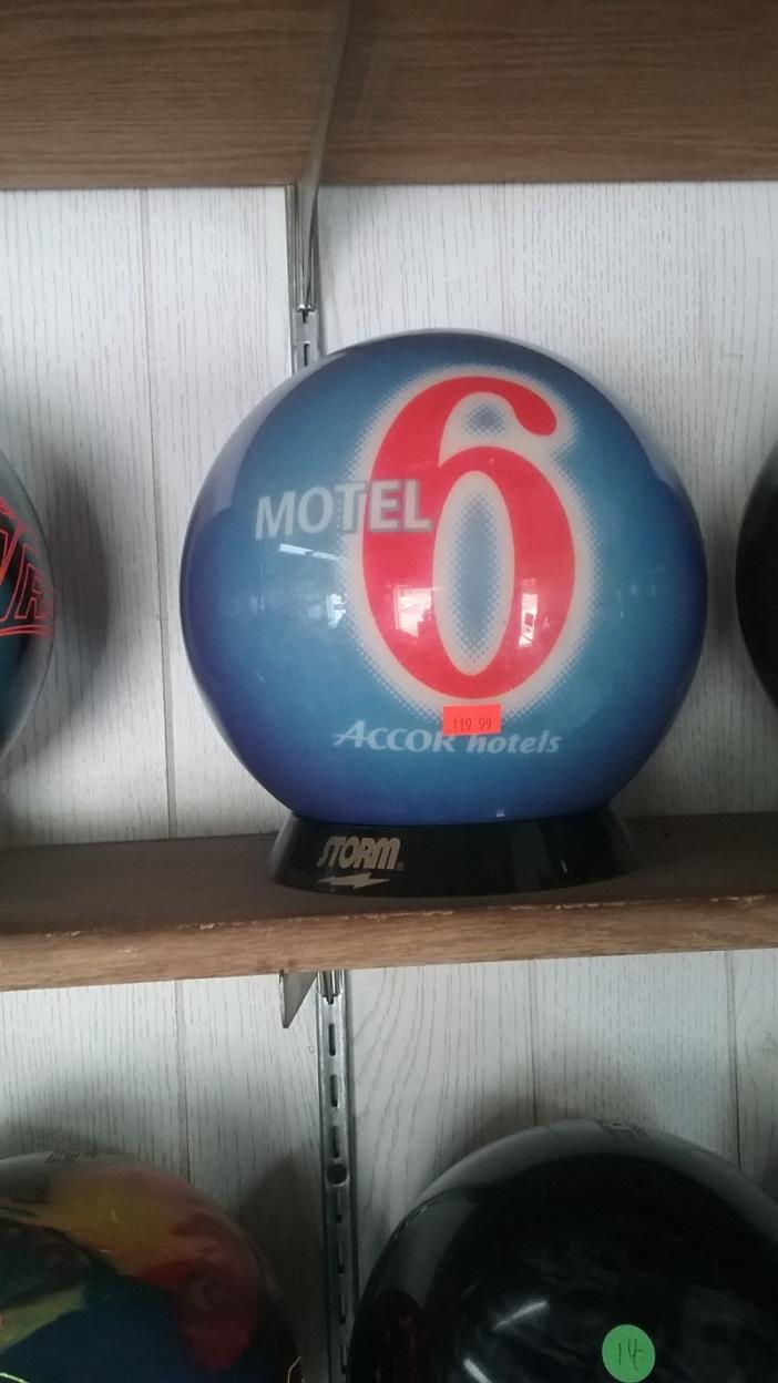 Motel 6 Bowling Ball 16 Pound Novelty Never Drilled Plastic Spare Ball