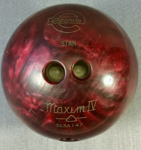 Ebonite Bowling Ball Purple/Mauve 16 Lb Bowling Ball Maxim IV 3X3A147 Stan Name