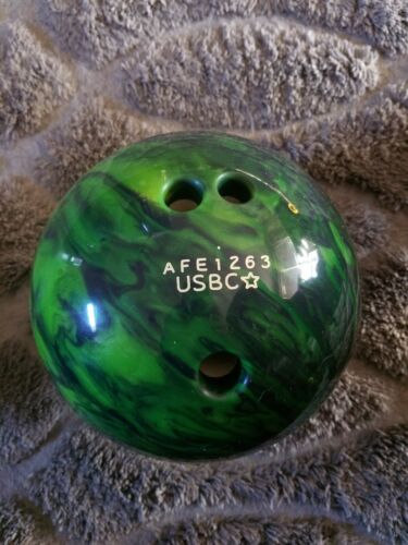 Brunswick T ZONE Bowling Ball Green Envy 8lb Neon Yello Drilled NOS AFE1263 USBC