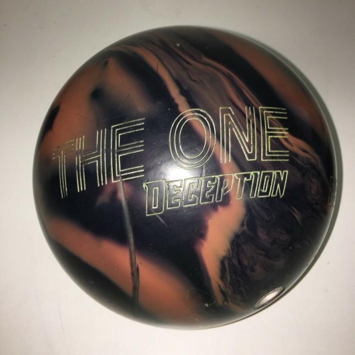 USED 14# Ebonite The One Deception Reactive Resin Bowling Ball - 4 1/4