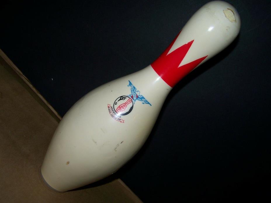 Vintage Brunswick MIXER Red Crown ABC Approved Plastic Coated Bowling Pin 15