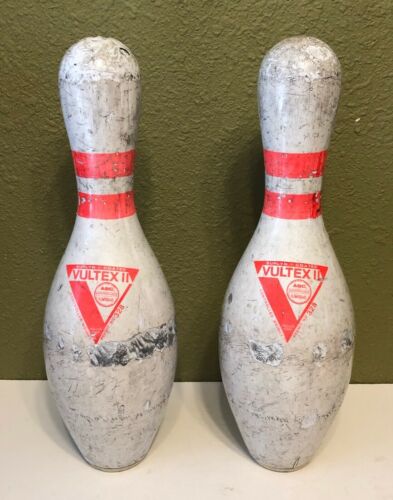 Vintage VULTEX II Bowling Pins Plastic Coated 15