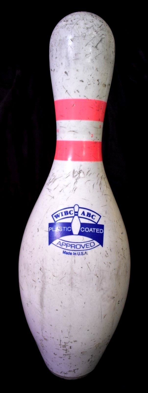Bowling Pin AmFlite II Plastic Coated AMF WIBC ABC approved white pink blue