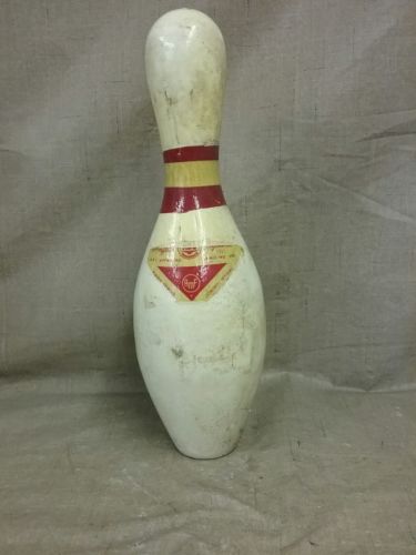 Vintage AMF Amflite Registered 1227 Permit No. 302 Wood Bowling Pin A13478