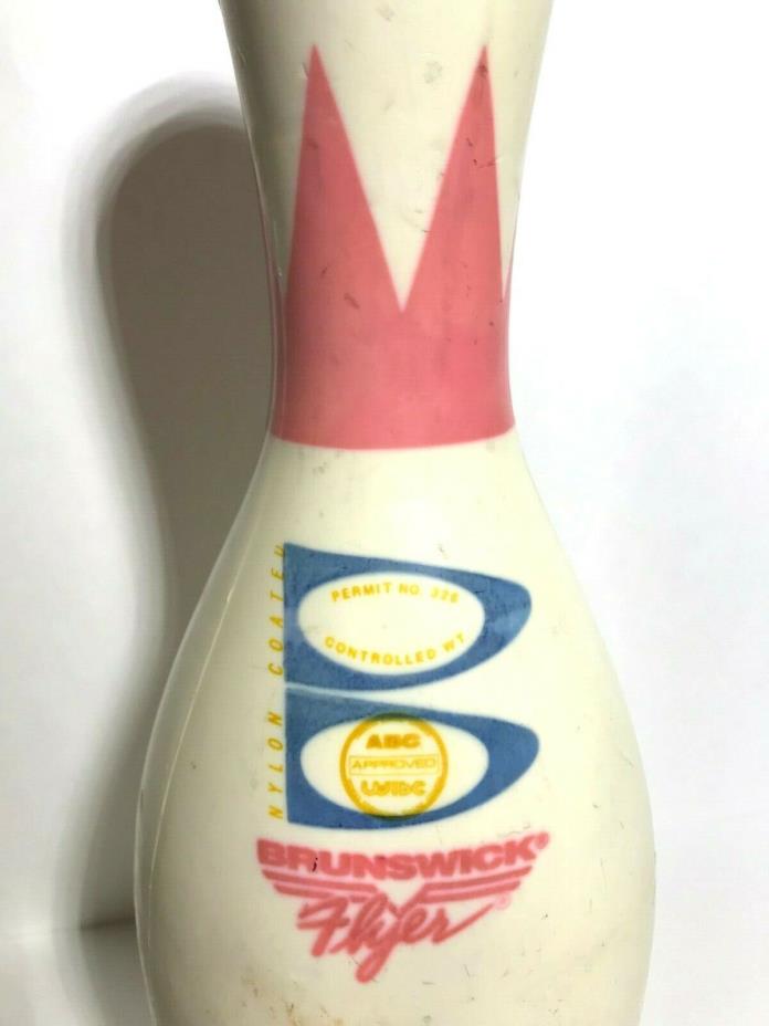 Brunswick Flyer ABC Approved WIBC Nylon Coated Collectible Vintage Bowling Pin