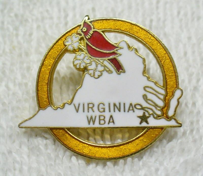 Vintage WIBC Women’s Virginia WBA Lapel Bowling Pin-VG