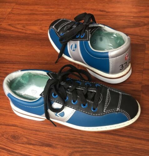 EUC Women’s Linds Monarch Blue Black Silver Bowling Rental Shoes US 6 37.6