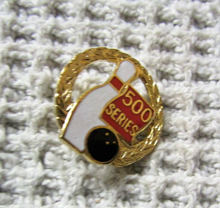 Bowling Pin 500 Series Red Shield White Pin Black Ball