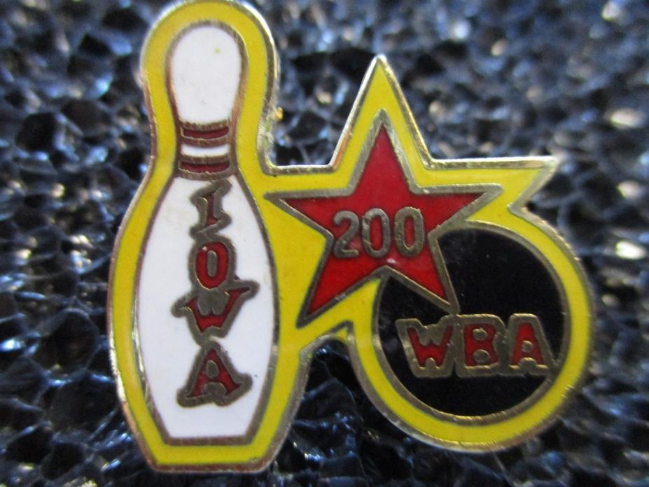 WBA Iowa Award 200 Game Women's Bowling Assoc. Lapel- Hat Pin