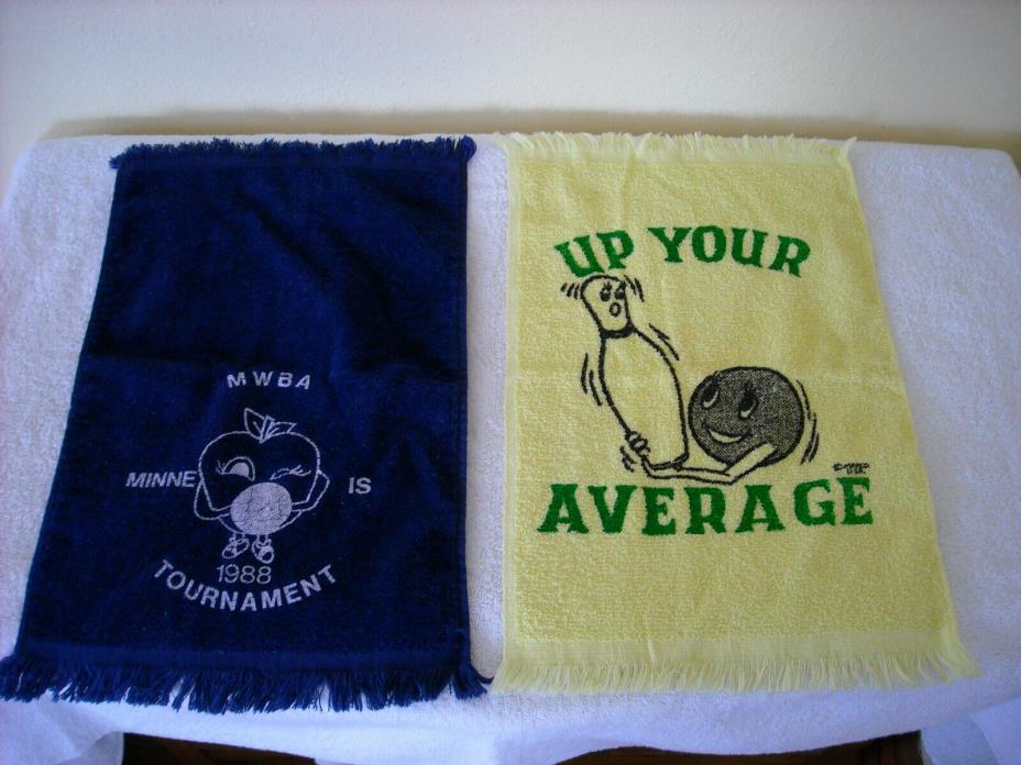 Bowling Towels, 2 Vintage, Terry cloth