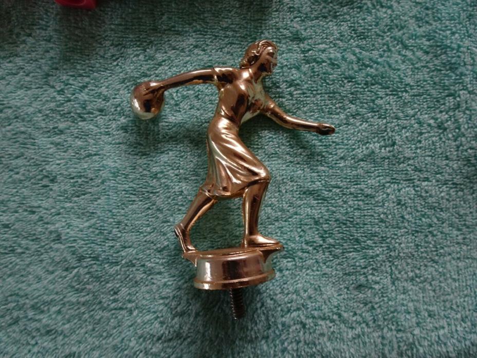 Vintage Woman's Bowling Trophy Figurine 1974