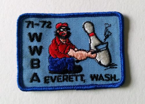 Vintage WWBA Bowling Patch Everett Washington 1971-72