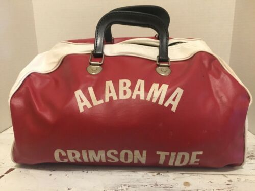Vintage Leather Alabama Crimson Tide Gym/Bowling Bag!
