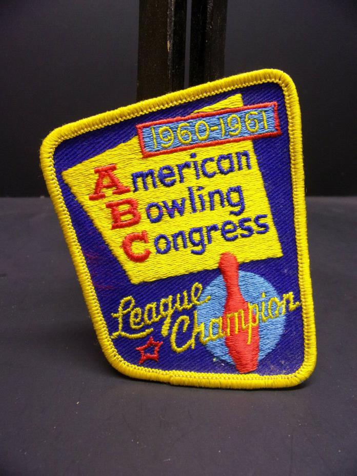 Vintage 1960 - 61 American Bowling Congress League Champion Patch