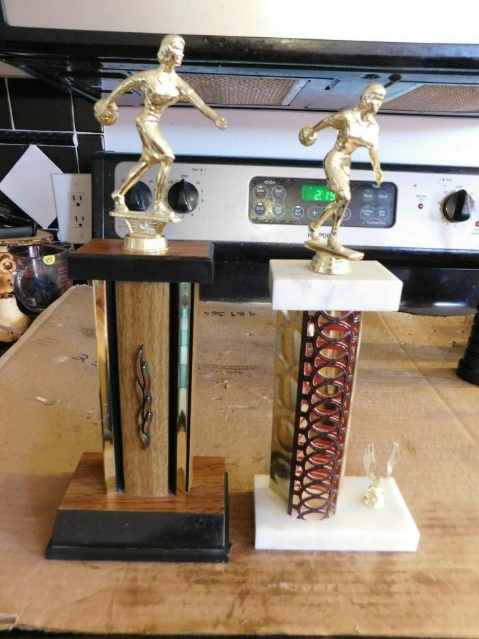 PAIR OF MID-CENTURY BOWLING TROPHIES  GROUP #11