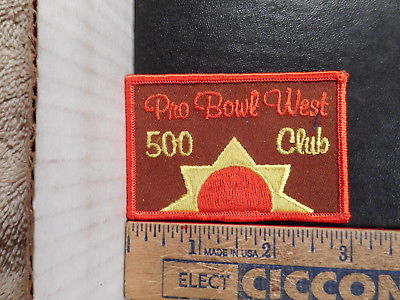 Bowling Pro Bowl West 500 Club Patch  1123TB.