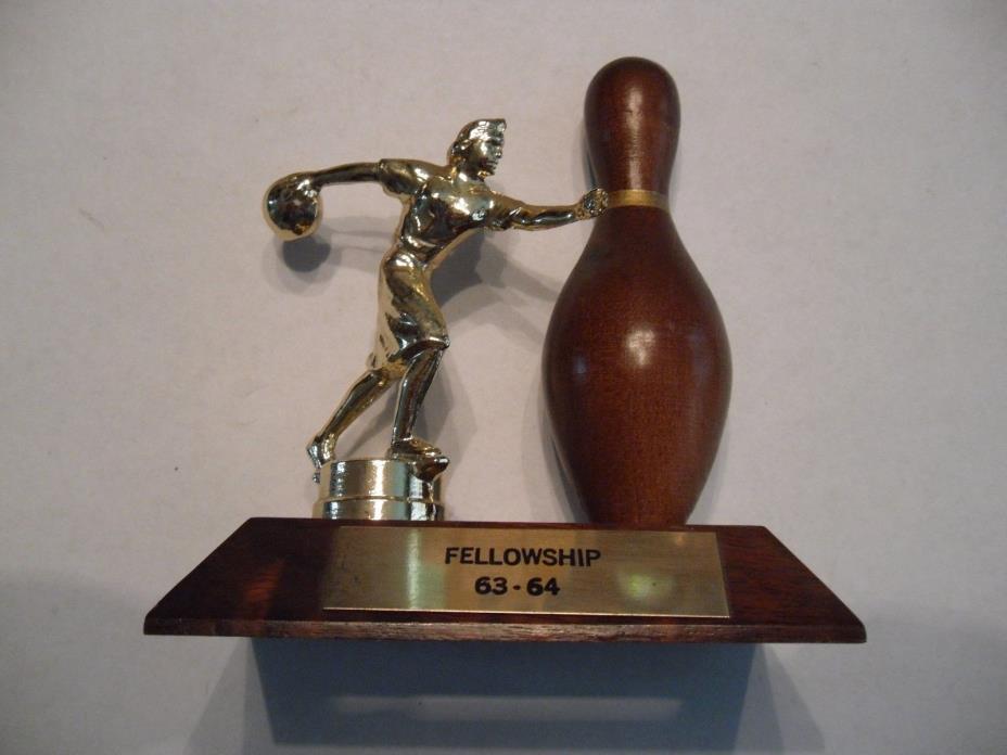 1963-64 Bowling Trophy and Pin Lady