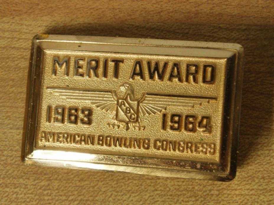 Vintage American Bowling Congress Merit Award 1963 1964 in case