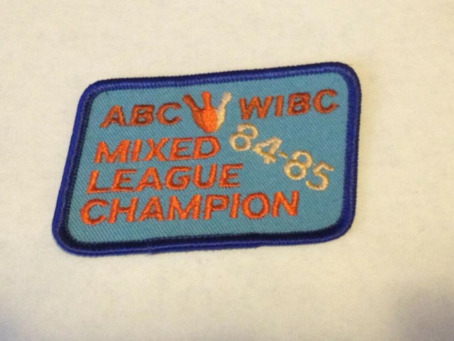 Vintage ABC WIBC Bowling 80s Mixed League Champion Womens International Patch