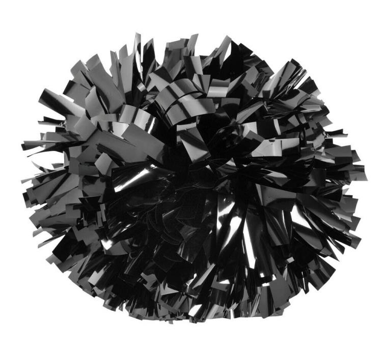 Pizzazz Cheerleading solid color Metallic Pom Pom, fast shipping!