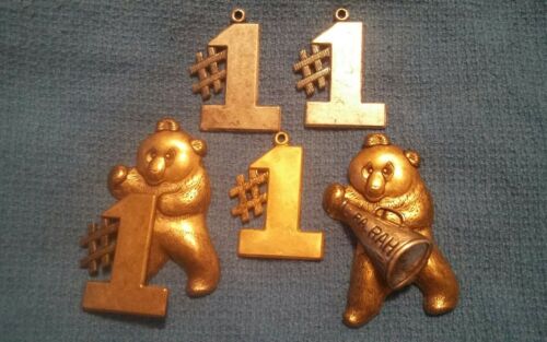 #1 Cheer Lapel Pins n Pendants Bear Mascot Uniform Pins/Pendants