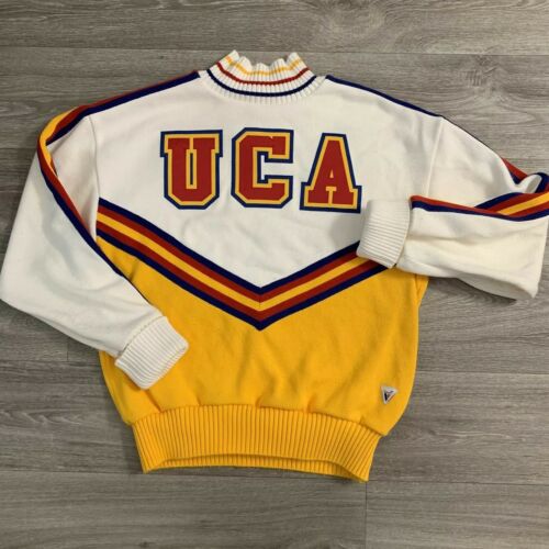 VERY NICE VINTAGE UCA CHEERLEADING SWEATER MADE BY VARSITY USA Sz 38