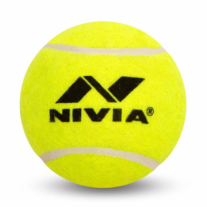 Nivia Heavy Tennis Ball Cricket Ball (Pack of 6), Yellow