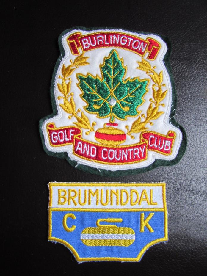 Curling Patch Emblem Brumunddal & Burlington Golf & Country Club Hamilton