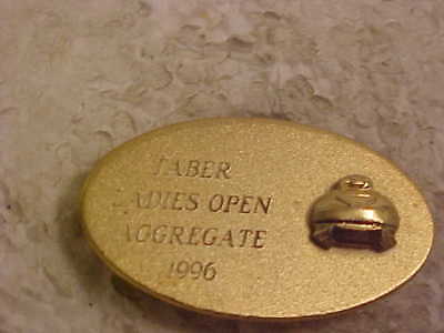 1996 TABER LADIES OPEN AGGREGATE CURLING LAPEL PIN