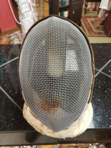 Vintage Santelli NYC Wire Fencing Mask ~  Leather #1