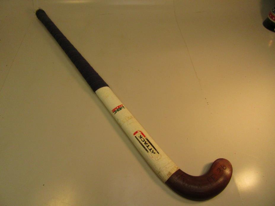 Vintage Field Hockey Stick Sportscraft Attack Mulberry Wood