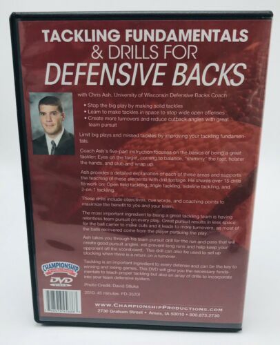 Tackling Fundamental & Drills for Defensive Backs Football Coaching DVD