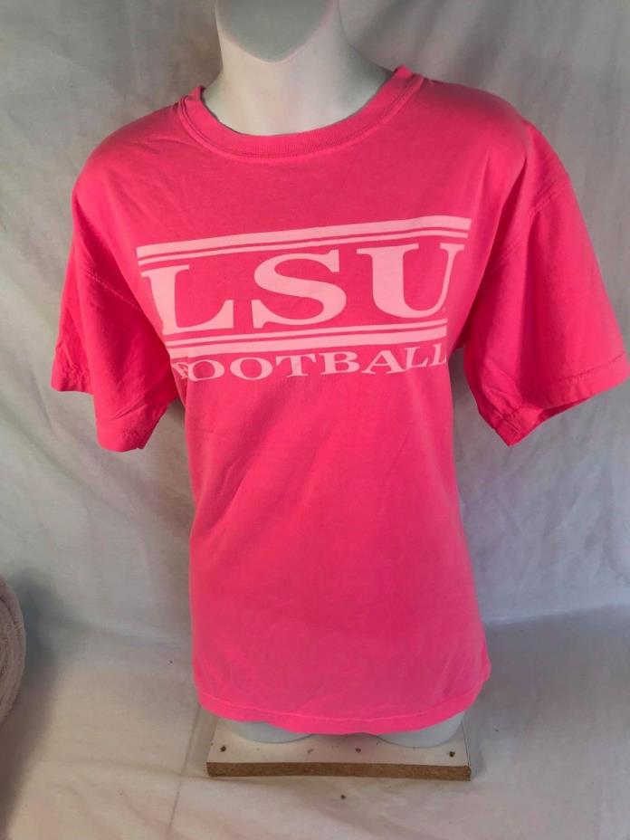 LSU Bayou Apparel Pink Unisex  Football T-Shirt Size Medium