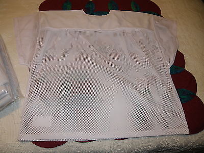 Lot of 3 New Russell Athletic 3XL White Mesh Game Quality Blank White Jerseys