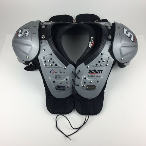 Schutt Y Flex Football Shoulder Pads Youth Boys Large 14-15 Gray Practice